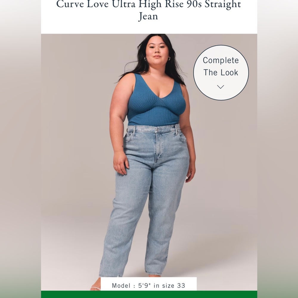 Curve Love Ultra High Rise 90s Straight Jean